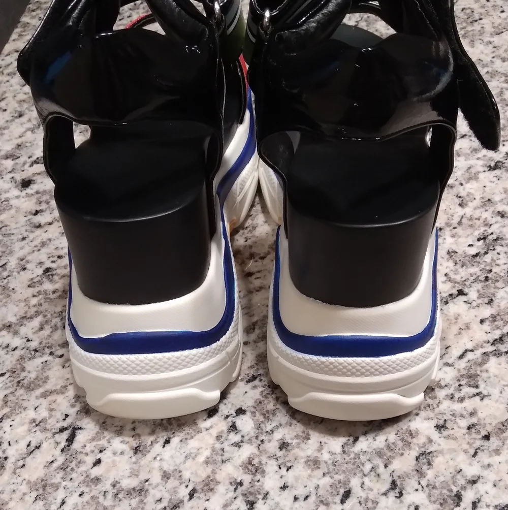 Bold Multicolor Platform Sandals - Picture 5 of 9